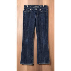 7 For All Mankind Bootcut Jeans Women's 26x30 Dark Wash Stretch Denim USA Made